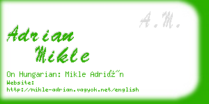 adrian mikle business card